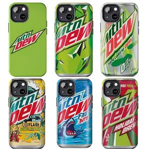 Green Mountain Dew Soda Can Soft Drink Logo Aesthetic Heavy Duty Tough Phone Case Shockproof Drop Protection Durable Hard Cover Trendy for iPhone 11 12 13 14 15 16 17 Pro Max Plus