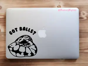 Got Balls? Ball Python Vinyl Decal Sticker | Reptile, Snake, Cage Accessories / Decor