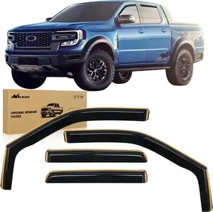 Nilight Durable Rain Guards for Ford F150 SuperCrew/SVT Raptor SuperCrew 2009-2014 Vent Window Visors 4pcs Car Cover Truck Vehicle DealsForYouToday