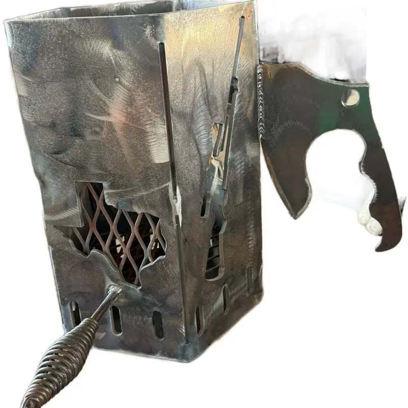 Charcoal Chimney - Original Design with Cut-Outs for Airflow and Ventilation