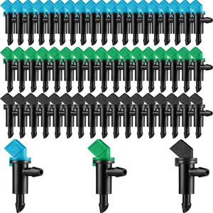 60 Pieces Drip Emitter Garden Flag Irrigation Dripper in 3 Sizes, Trees and Shrubs, 1 GPH, 2 GPH, 4 GPH
