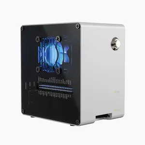 Pironman 5-Mini Case ONLY for Raspberry Pi 5 (Pi NOT Included) | NVMe M.2 SSD, RGB Fan, Active Cooler, Safe Shutdown