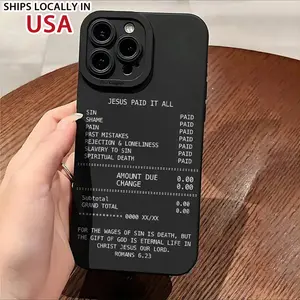Bible Verse Pattern Phone Case, Full Body Shockproof Phone Protective Cover, Phone Accessories Compatible with iPhone 11 12 13 14 15 Pro Max Protection Protector