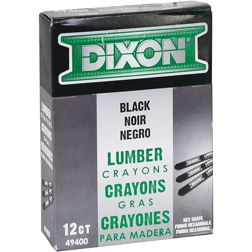Lumber Crayons - Carbon Black, 12-Count Box (49400) - Office Stationery, Art & Drawing Supplies Marker Alternative