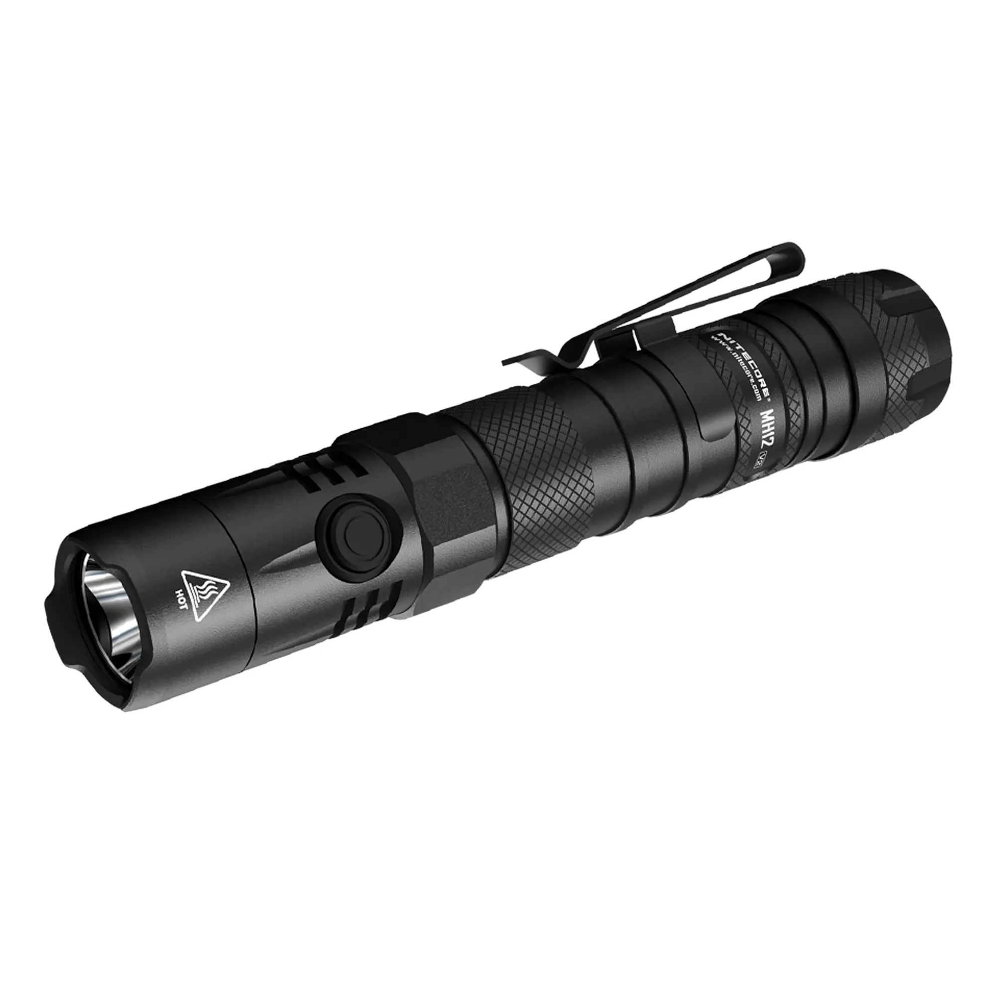 Nitecore MH12 v2 Super Bright High Lumens LED Flashlight, 1200 Lumen USB-C Rechargeable Adjustable Tactical Flashlight with 5000mAh Battery for Camping & Hiking, Super Bright Flashlight, Adjustable Tactical Flashlights