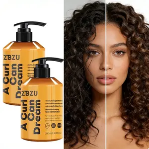 2×280ml Rosemary Argan Curl Cream | 24-Hour Frizz & Humidity Protection | No-Rinse, Lightweight Formula | 3-Minute Styling, No Greasy Feel