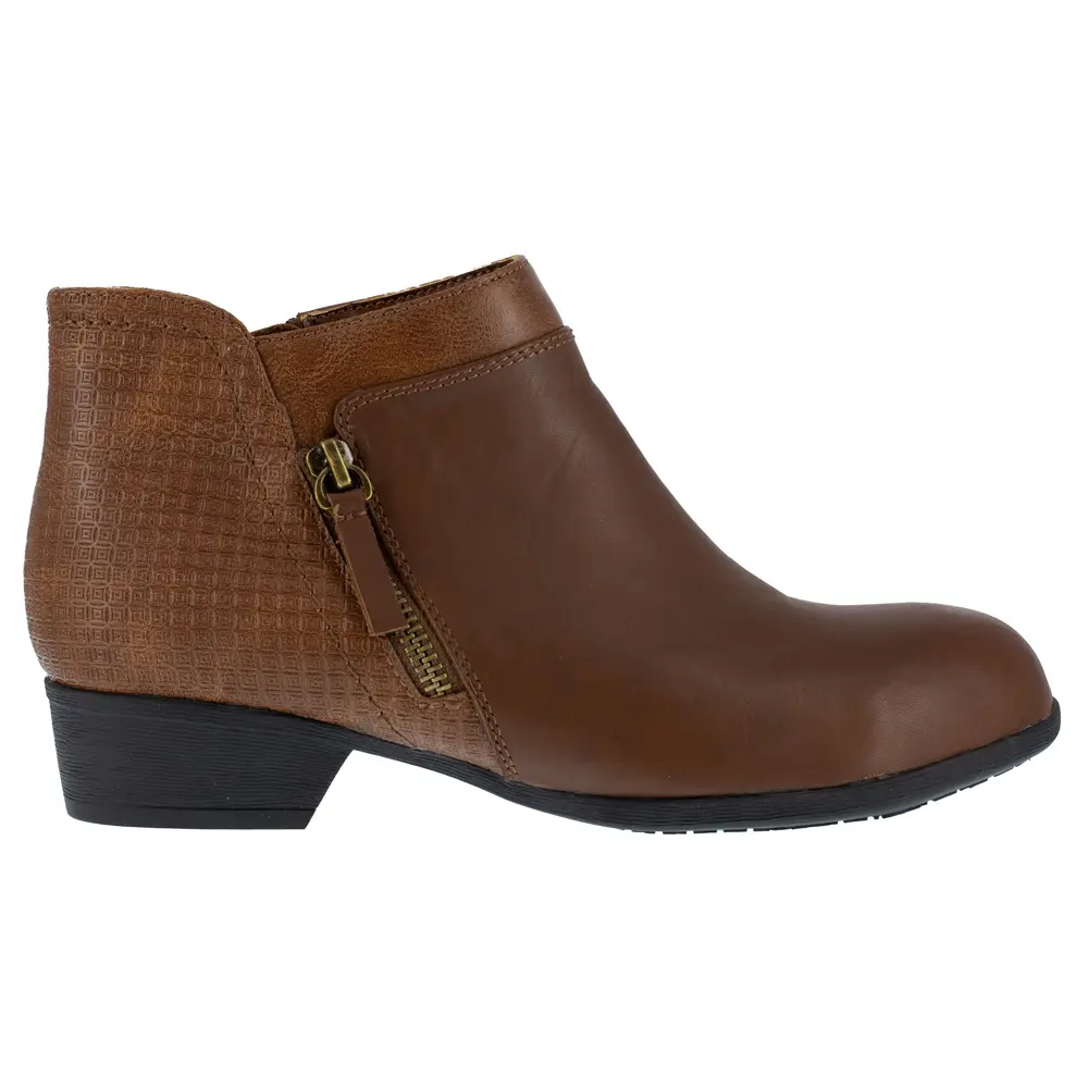 Rockport Works Womens Carly 6 Inch Zippered Electrical Hazard Alloy Toe  Work Safety Shoes Casual - Brown