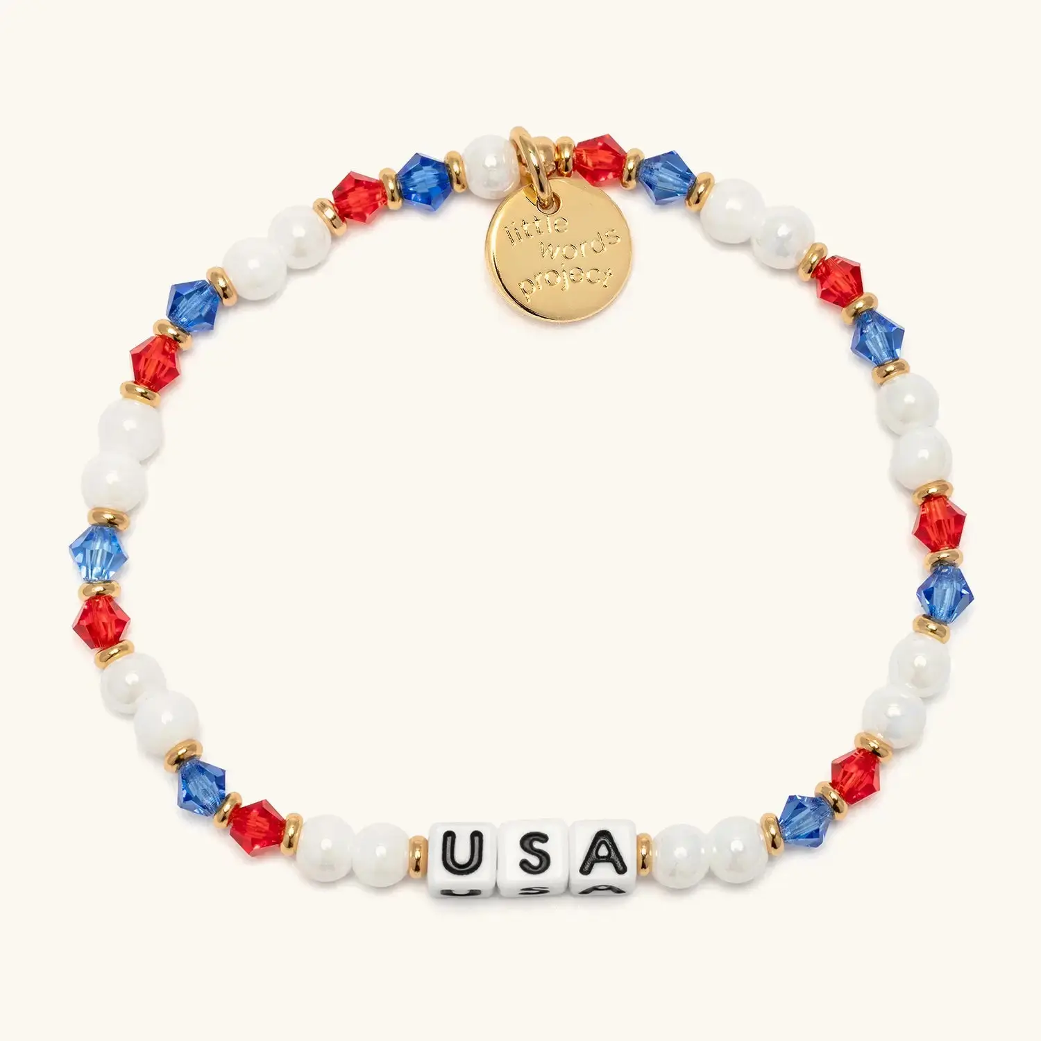 Little Words Project Crystals Bracelets, Beautiful Hand-Crafted USA & Vamos Designs Showing Passion & National Pride with Trackable Kindness