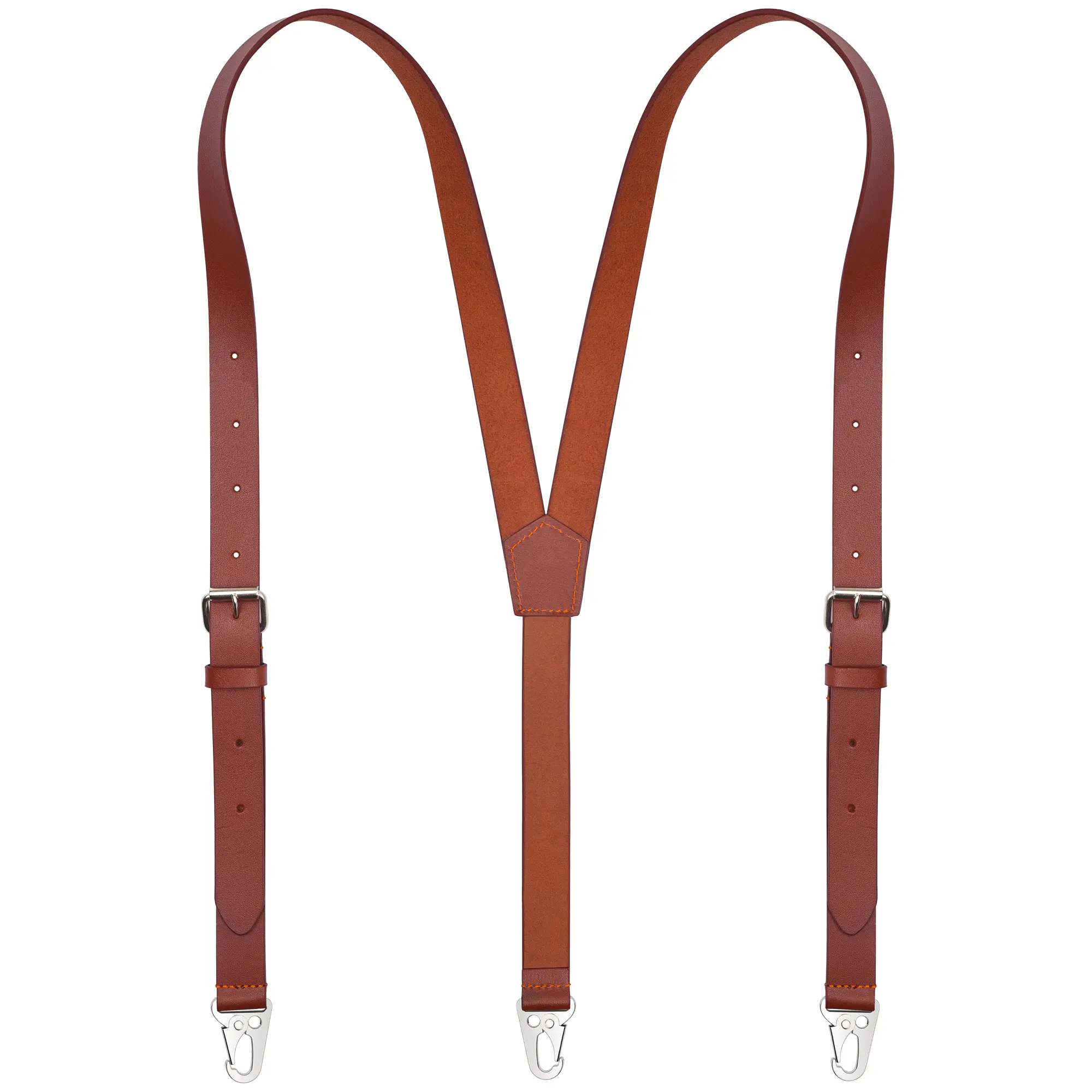 NUTUCH Genuine Leather Y Suspender for Men with Adjustable Hooks - Perfect Groomsmen Gift