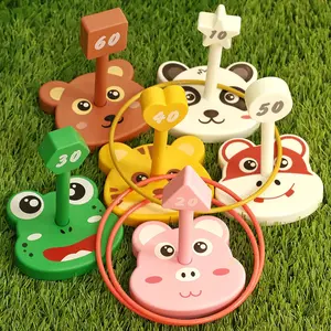 BX-OGP03 Animal Ring Toss Game Toy Set for Kids, 6 Targets Stands & 36 Rings Combo, Indoor Outdoor Party Yard Family Adults Activity, Birthday Present for Toddlers Boys Girls Child Ages 3+