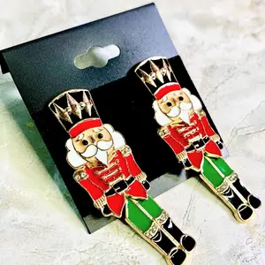 Nutcracker Christmas Earrings - Festive Holiday Accessories