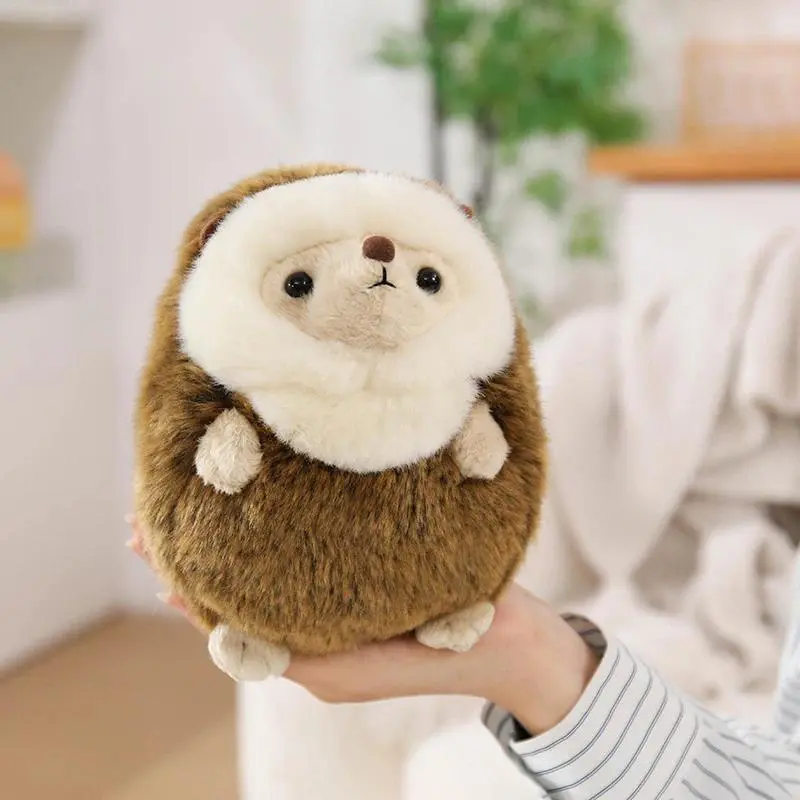 Premium Handmade Baby Hedgehog Plush Toys Cuddly Chubby Hedgehog Ball Doll Soft Cozy Children Companion Toys Pretty Gift