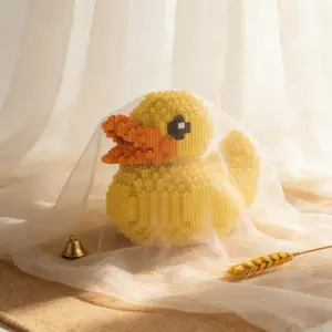 Cute Duck 3D Puzzle Building Blocks Decoration, Bookshelf Home Office Cabinet Decor, Party Living Room TV Stand Display Gift
