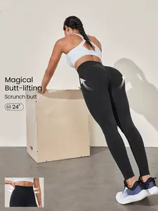 GLOWMODE 24" Seamless High-Waist Perforated Leggings Medium Impact Gym Workout