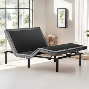 Black Wireless Adjustable Bed Frame - Zero Gravity & Anti-Snore Modes, USB Ports, Full/Queen/Twin XL Sizes - Easy Assembly Ergonomic Electric Base