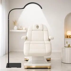 Half Moon LED Floor Light for Eyelash Extensions, Nail Techs, Tattoo Artists, Beauty Treatments, Home Office Use, and Relaxed Reading – Dimmable Task Lamp with Adjustable Brightness