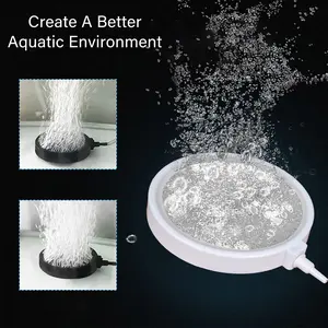 Aqua Dream Air Stone 4 Inch Disc Diffuser White Water Circulation Pump for Aquarium Healthier Bubbles Quality Material Easy to Use