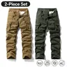 Men’s vintage workwear pants two-piece set — straight-leg long pants with a drawstring waist, suitable for everyday wear and commuting, casual style.,clothes for back to school,first day of school outfits