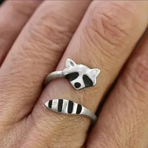 Raccoon Hot adjustable ring size is 6 to 9