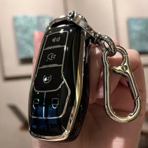 corvette cup holder Key Case Cover with Key Holder for Ford Fusion, Mustang, F150, Edge, Explorer, for Lincoln MKZ, MKC, MKX Remote Cover - Model: American; Material: TPU
