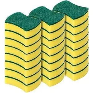 Limited time deal-Kitchen Cleaning Sponges,24 Pack Eco Non-Scratch for Dish, Scrub Sponges Household
