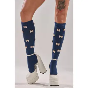 BOW PLEASE CHARM SOCKS