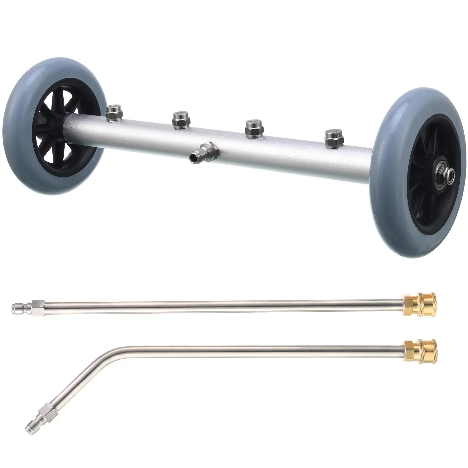 RIDGE WASHER Undercarriage Cleaning Pressure Washer Attachment - 16 in Straight Extension Bar, 4000 PSI Car Wash Accessory