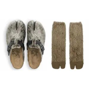 Rabbit Tabis - PREMADE STOCK NOW + Free Socks HOOF SHOE Goat Fuzzy