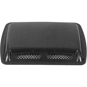 Hood Scoop Vent Bonnet Cover Decorative Air Flow Intake Covers with Self Adhesive Design Universal Car Accessories Replacement Fit for Cars(Carbon Fiber)