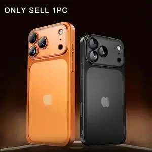 Phone Case - Luxury Transparent Matte Smartphone Case Compatible with Iphone 17 Pro Max Air 16 15 14 13 Pro Max Smooth Feel Clear with Lens Protector 17 Promax Cases Soft Bumper Protective Shockproof Men Women Cover Accessories Casing