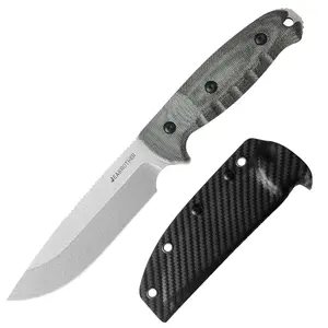 JEABROTHER  fixed blade knife with 4.92-inch 14C-28N blade Mikta handle, Kydex sheath, outdoor hunting knife for men and women