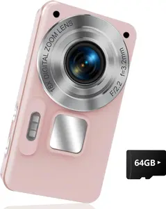 Digital Camera  UHD 4K Photography: 64MP Point and Shoot Cameras for Vlogging with 64GB Card 18X Zoom- Compact Small  Camera for Boys Girls Teens Beginners, Portable Pocket Cameras