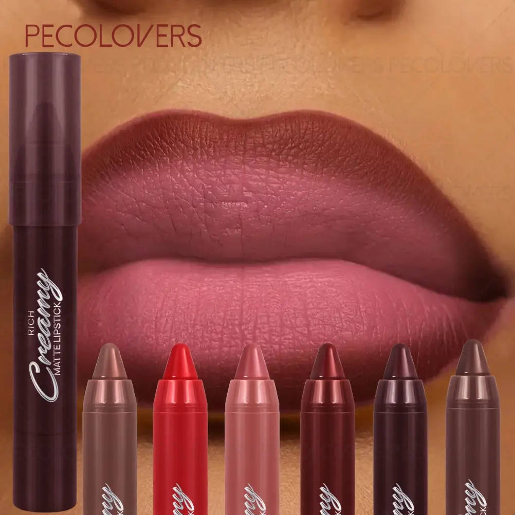 6pcs/set Creamy Matte Finish Lipstick, Luxurious Long Lasting & Waterproof, Soft Texture, Rich In Colors, Suitable for All Skin Types, Create A Variety of Color Makeup for Your Lips, Cosmetic Product, Lip Essentials