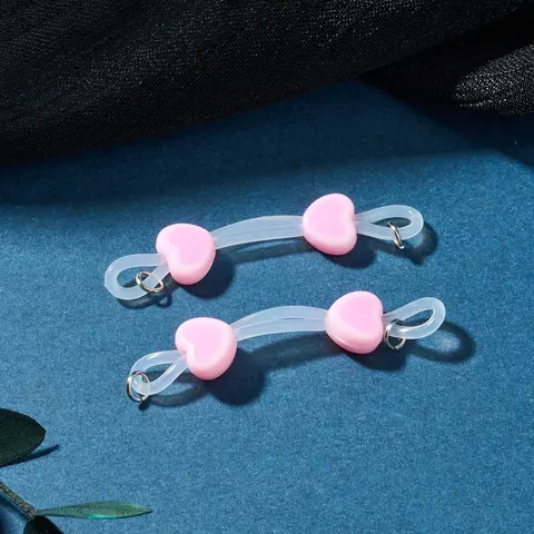 1pair Fake Nipple Piercing Rings Non Piercing Heart, Playful, Noose Clip On Faux Nipple Jewelry No Pierce Adjustable Body Jewelry Wearable Jewelry