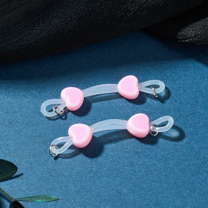 1pair Fake Nipple Piercing Rings Non Piercing Heart, Playful, Noose Clip On Faux Nipple Jewelry No Pierce Adjustable Body Jewelry Wearable Jewelry
