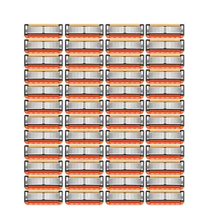 Men's Razor with Durable Metal Materials, 48 Replacement Blades, Daily Sharp Shaving Razor/bulb, Sensitive, Prevents Skin Irritation, Men's Grooming Essentials, Single Item Packaging