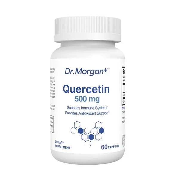 Dr. Morgan Quercetin 500mg Supplement-Bioflavonoid Antioxidant for Immune Support & Cellular Health-Natural Supplement-Made in Canada-60 Capsules