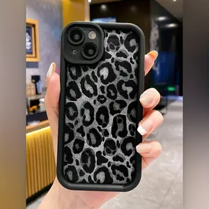Case for IPhone 16 Pro Max 15 Plus 14 13 12 11 XS XR Leopard Pattern Pocket-Friendly Shockproof Silicone Protective Softcase Gifts for Women Men Girls Boys