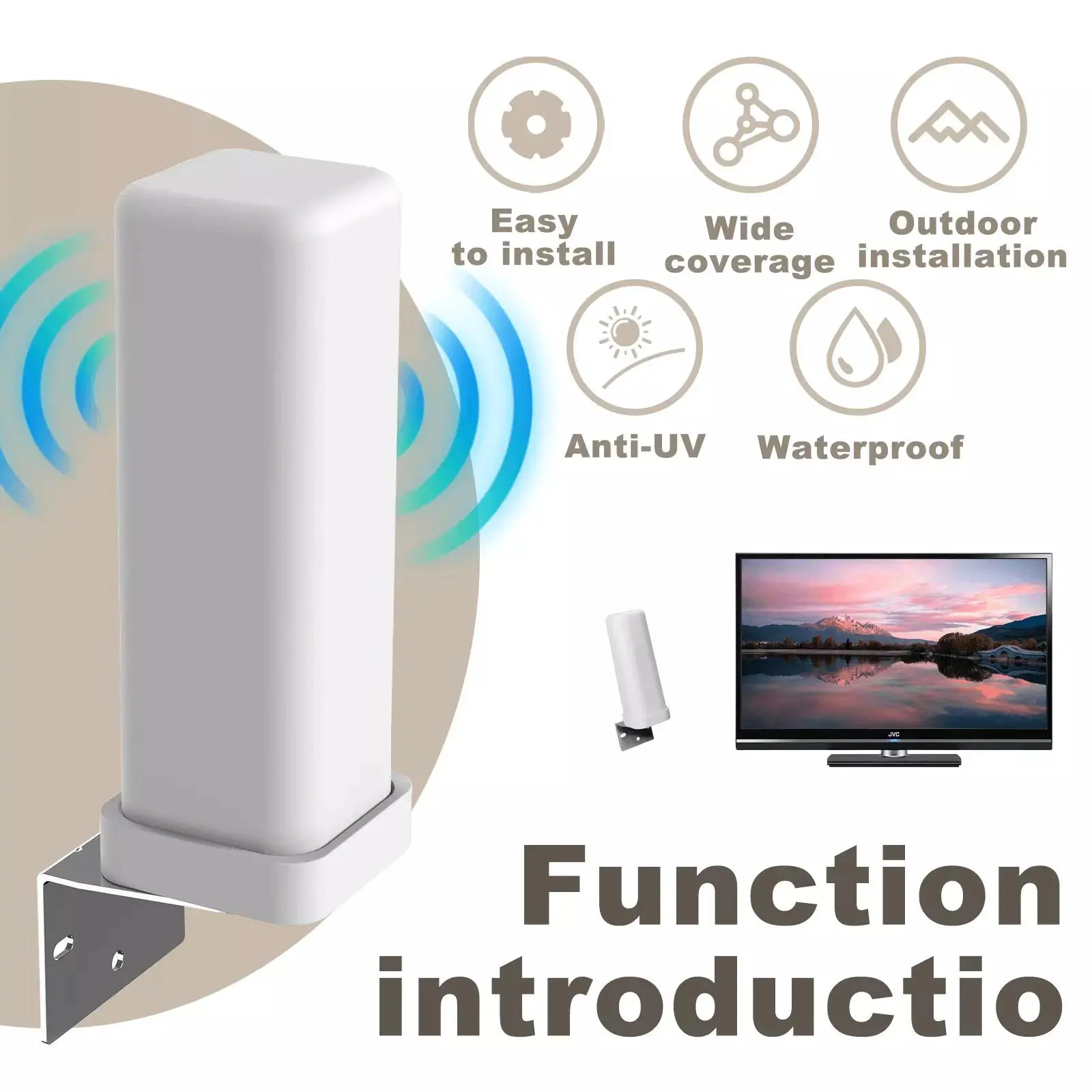HDTV 1080P Outdoor HD 4K Digital TV Antenna 360° Signal Amplified  for Easy Long Range Reception dealsforyoudays, Outdoorfun, SummerVibes summerwins