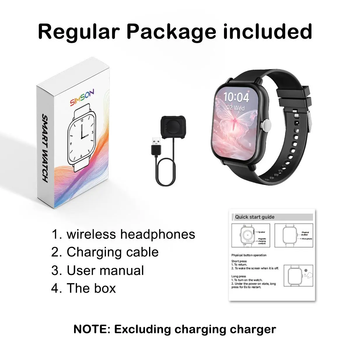 SIMSONLAB Multifunctional Touchscreen Sports Tracking Smartwatch, Digital Wristwatch with Weather Forecast & Music Control Function, Sports Smart Watch for Women & Men, Ideal Gift(Requires connecting mobile phone to control music & call) SIMSONLAB Multifunctional Touchscreen Sports Tracking Smartwatch, Digital Wristwatch with Weather Forecast & Music Control Function, Sports Smart Watch for Women & Men, Ideal Gift(Requires connecting mobile phone to control music & call)