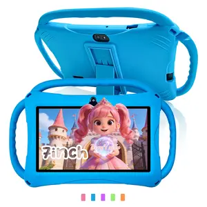 Kids Learning Entertainment Tablet 7 Inch, Android 12, 2gb RAM 32GB ROM, 2.4g WiFi, BT, 1024x600 Display, Parental Control, 3000mah, Dual Camera, Shockproof Case