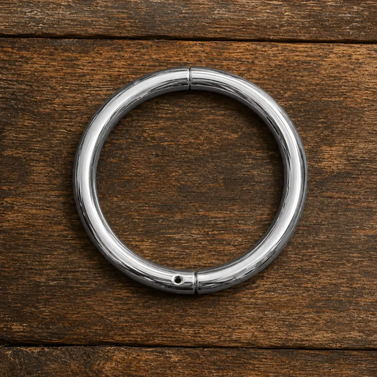 Polished Style - Silver Cowboy Bull Ring Bangle Bracelet