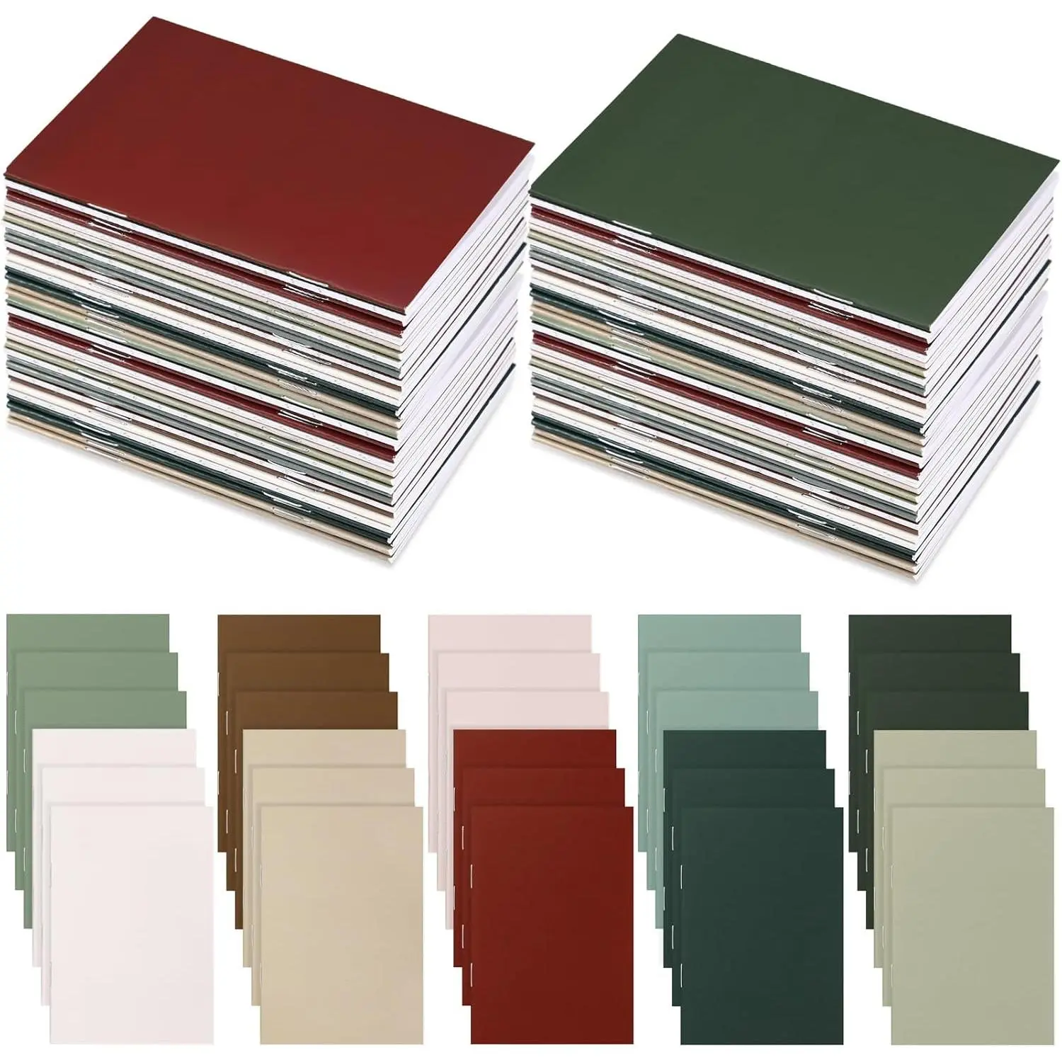 Mini Notebooks for Nurse Bulk Small Pocket Notepads Journals Colorful Cover Notebooks Gifts for Coworker Employee Team Office School Classroom Graduation Party Prize(Multicolor,50 Pcs)
