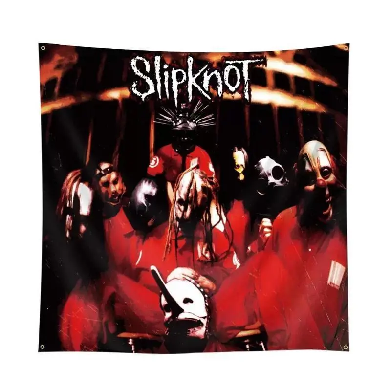 Slipknot Decorative Flag, Durable Polyester Material, Lightweight Home Decor Tapestry, Size-Specified for Dormitory & Outdoor Party Banner Use bedroom decor tapestry cheap bedroom decor cool stuff for your bedroom