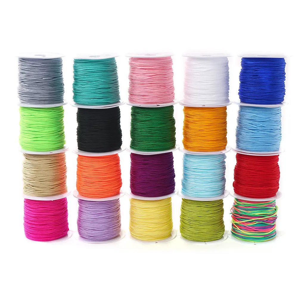 #72 Nylon Knotting Cord, 0.8mm 20m Fade-Resistant Thread, Beading Supplies for DIY Bracelet and Necklace Jewelry Making