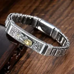 Sterling Silver-plated Rotating Fashion Bracelet - The Perfect Accessory for Everyday Wear, An Ideal Gift for Friends and Family bracelet  men