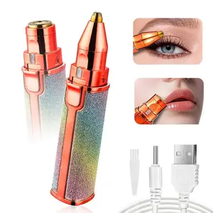 2 in 1 Facial & Eyebrow Hair Trimmer, Electric Eyebrow Trimmer, Lip Facial Body Hair Removal Tool, Facial Hair Care Tool, Electric Shaver Women