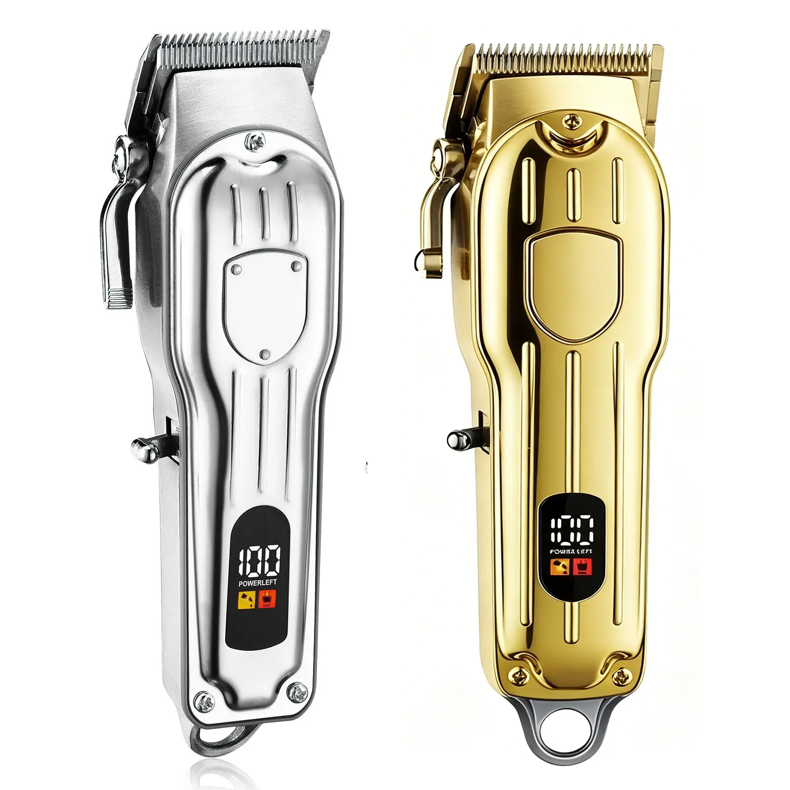 Professional Hair Clippers for Men, Cordless Hair TrimmerKit, LCD Display, Hair Cutting Set, Wireless Barber Clippers,Rechargeable Haircut Machine, Family Home Use