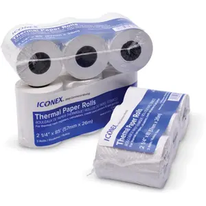 Iconex  2.25 in. x 85 ft. Thermal Print Paper Receipt Roll, White - Pack of 3