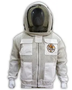 Chick-A-Bee Outfitters Ventilated Beekeeping Jacket with Dual Veils Magnetic Tool Pockets for Comfort Airflow and Efficiency 3-Layer Construction